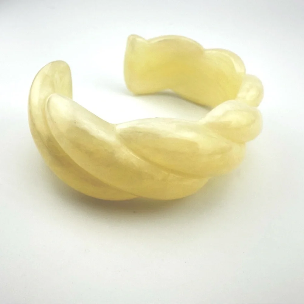 J. Crew Chunky Lucite Pearlescent Bangle Bracelet